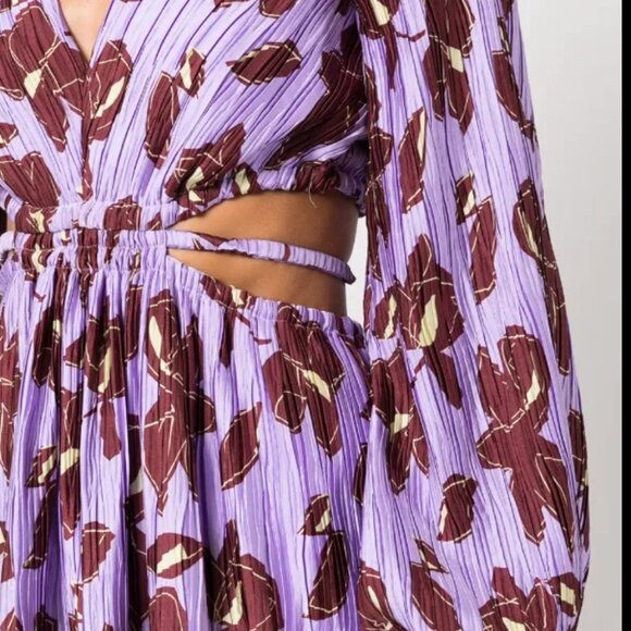 Jonathan Simkhai Londyn Floral Mini Dress XL Purple NWOT - Picture 3 of 4